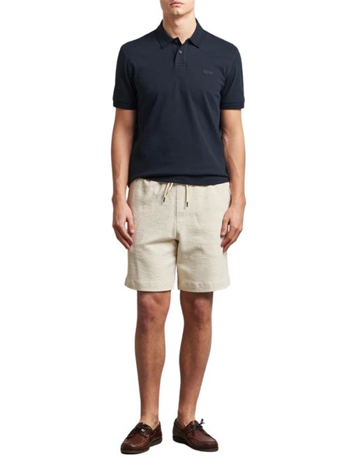 Polo uomo blu in cotone Boss Orange | 50520109404